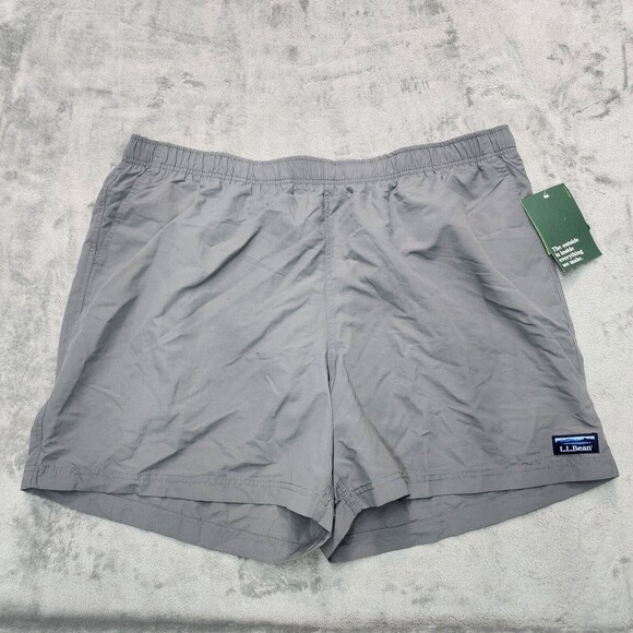 NWT LL Bean Swim Trunks Lined Men's Size XXL Gray Shorts - Picture 1 of 11